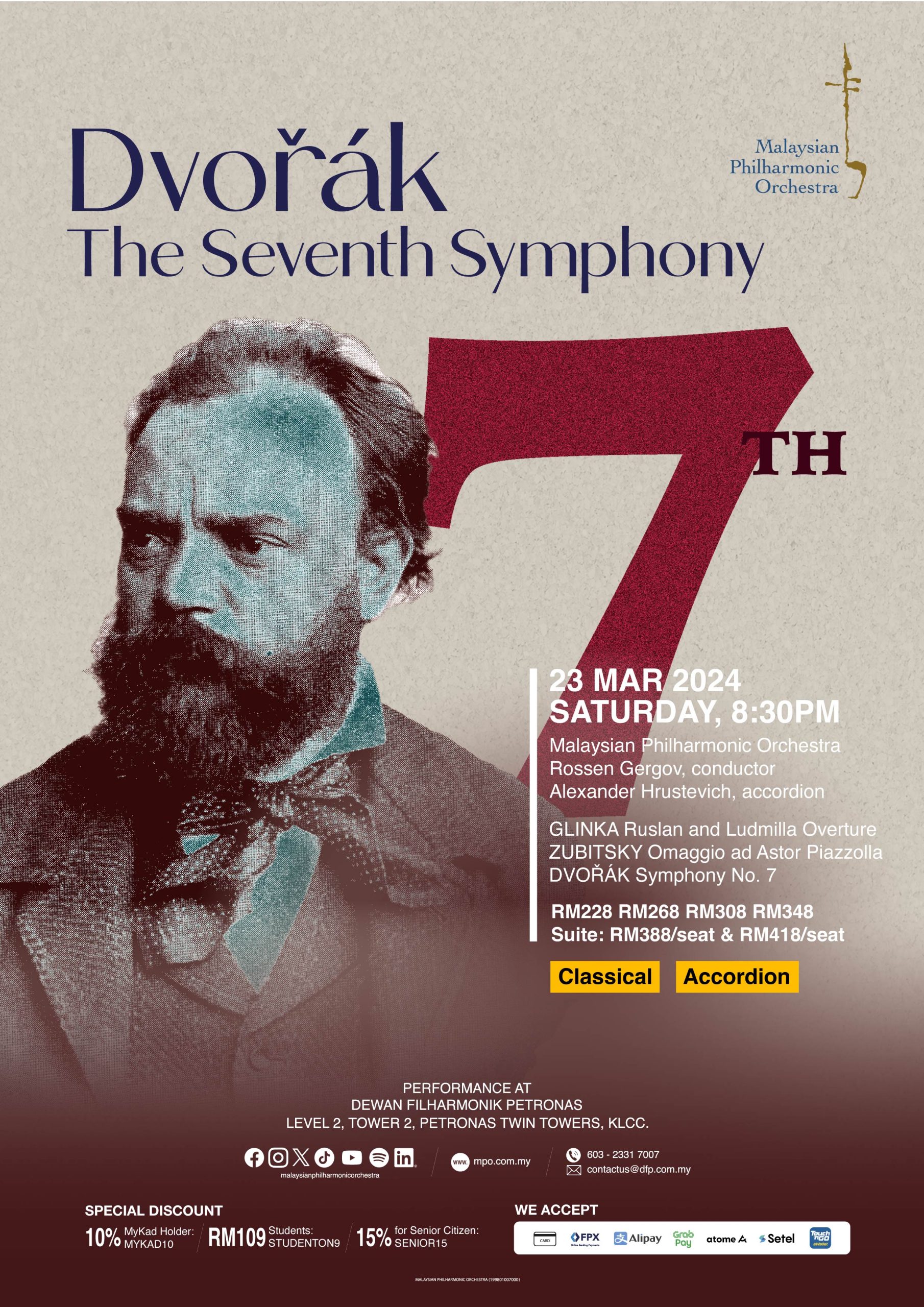 Dvořák the Seventh Symphony at Malaysian Philharmonic Orchestra