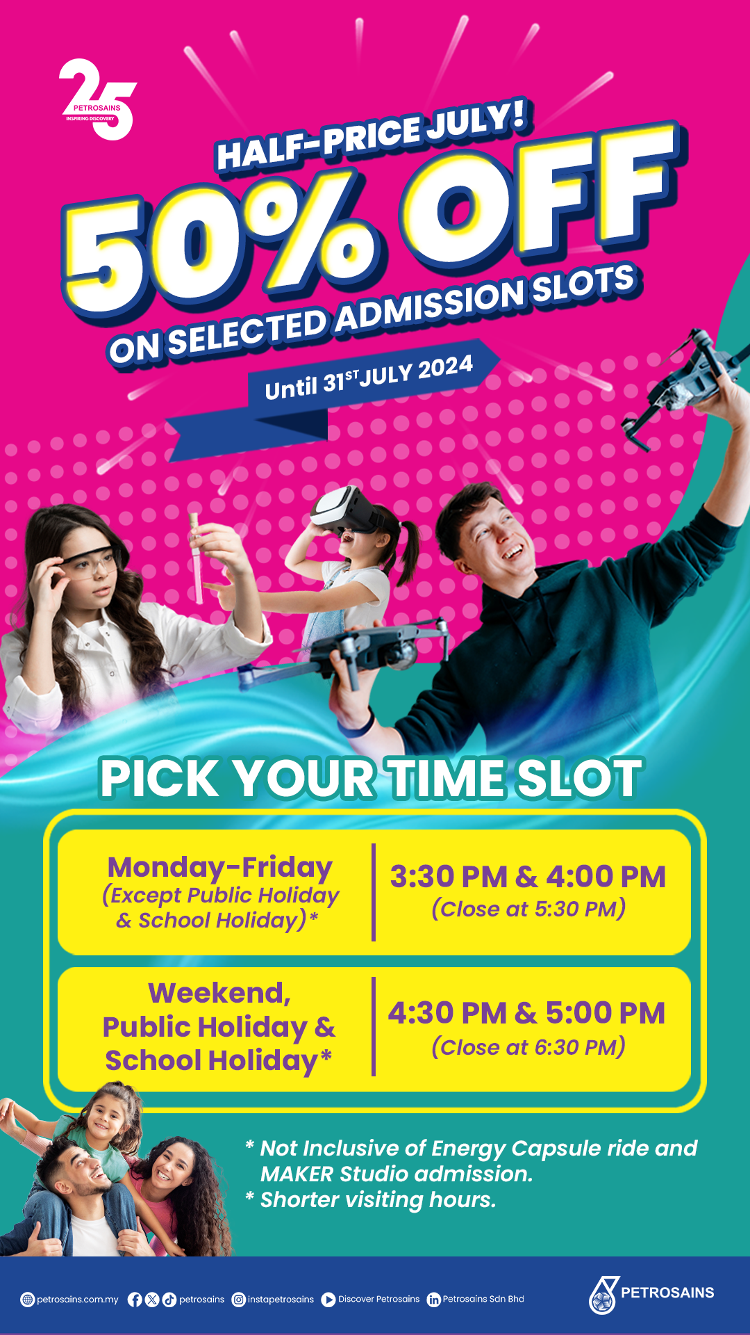 50% OFF on Selected Admission Slots at Petrosains