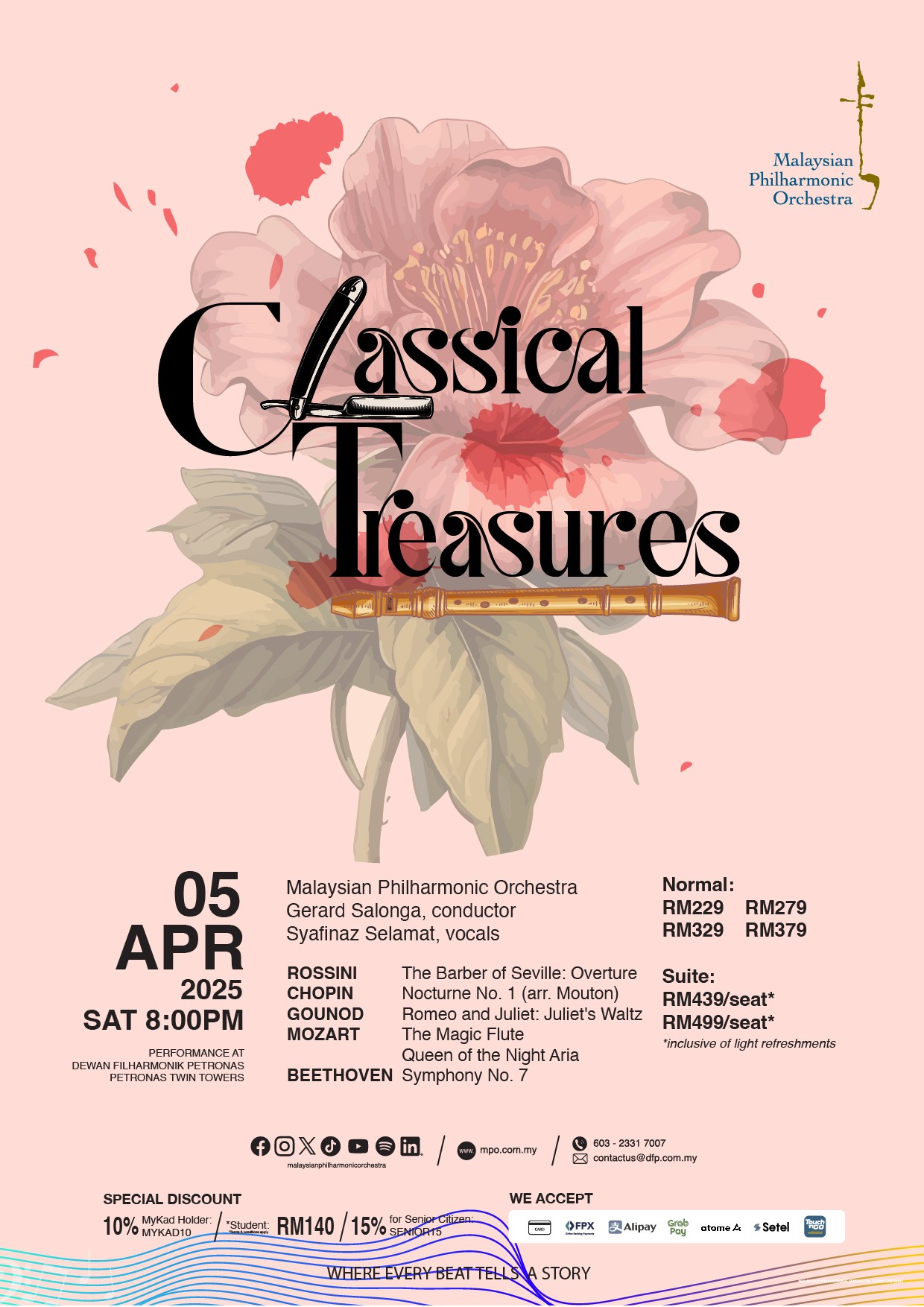 The Malaysian Philharmonic Orchestra Presents ‘Classical Treasures’ featuring Datuk Syafinaz Selamat at Dewan Filharmonik PETRONAS!