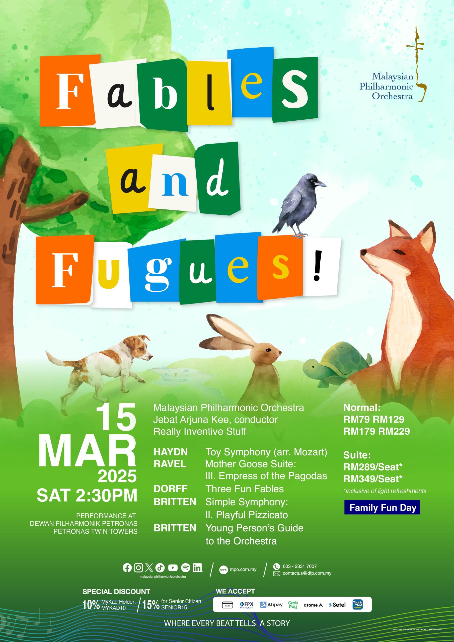 The Malaysian Philharmonic Orchestra Presents Family Concert Themed ‘Fables And Fugues’ at Dewan Filharmonik PETRONAS!