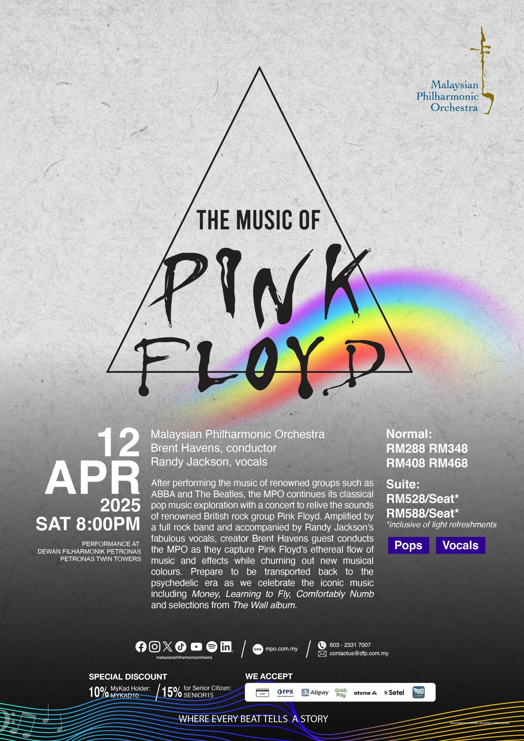 The Malaysian Philharmonic Orchestra Presents “The Music of Pink Floyd” for the Second Time