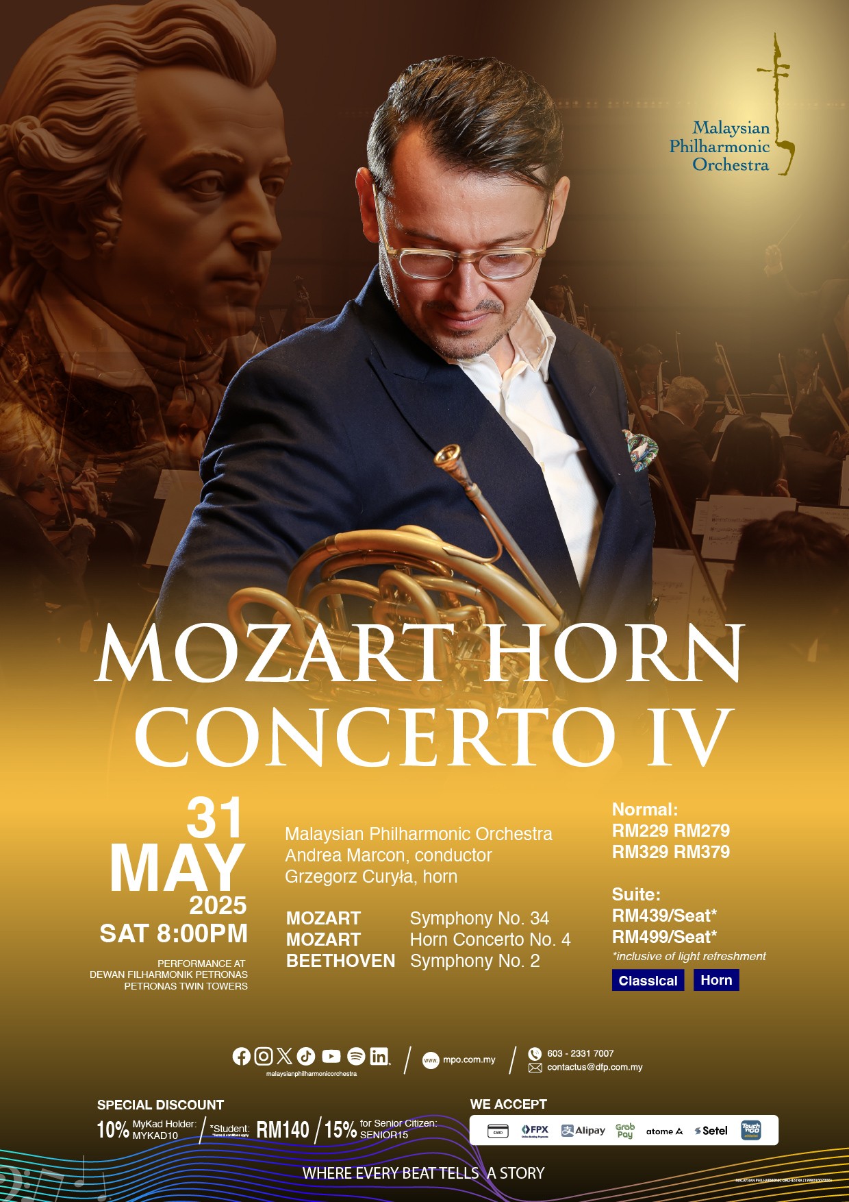 Malaysian Philharmonic Orchestra Presents Magnificent Classical Masterpieces by Beethoven and Mozart at Dewan Filharmonik PETRONAS