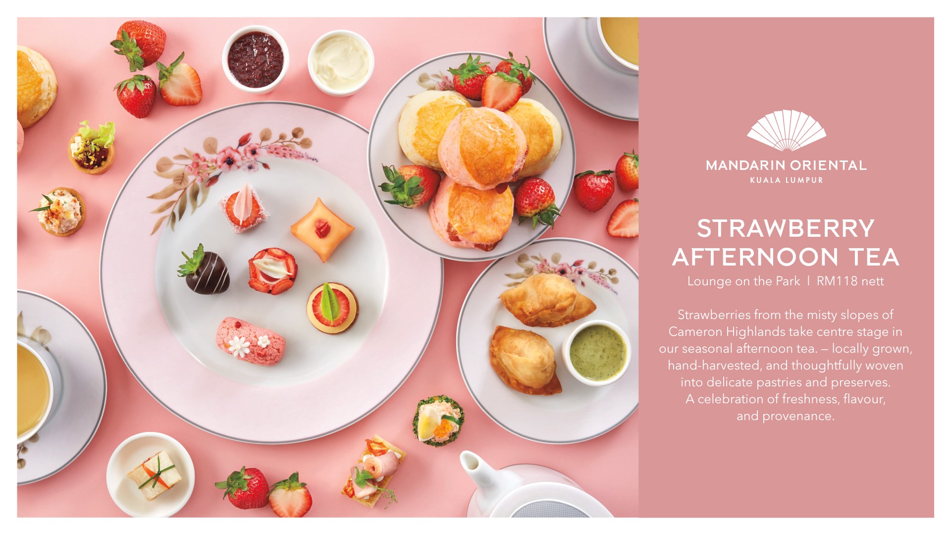 Strawberry Afternoon Tea at Mandarin Oriental, Kuala Lumpur Hotel